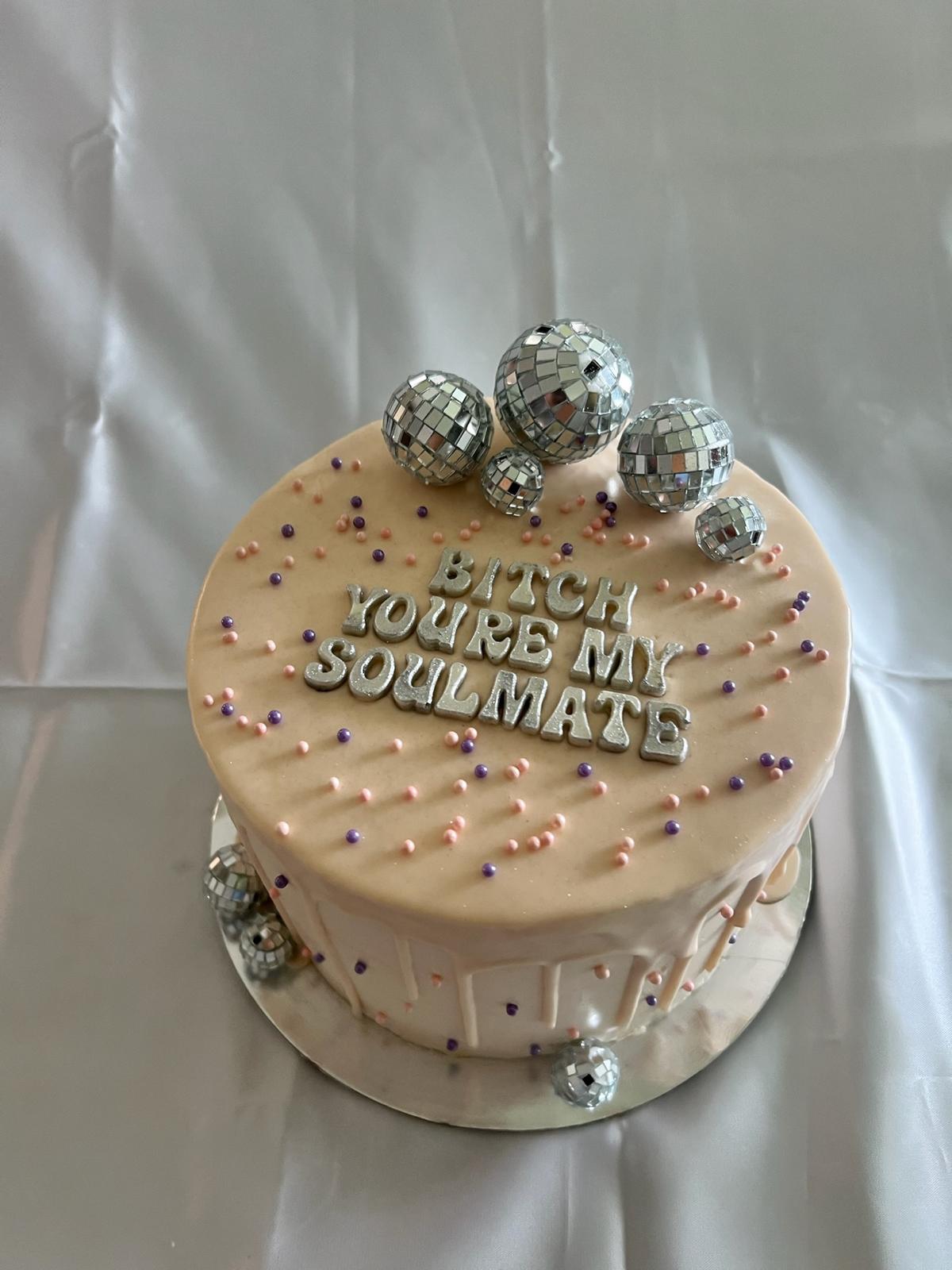 Disco Ball Soulmate Cake