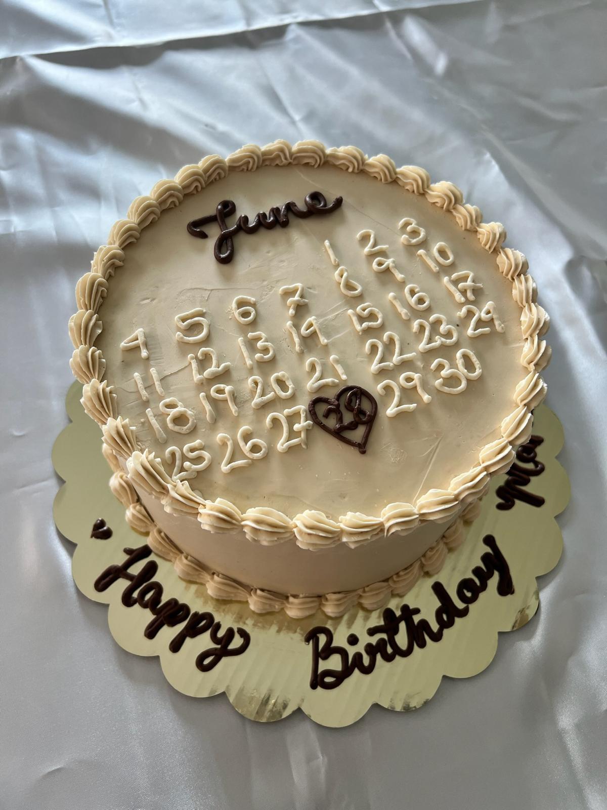 Calendar Birthday Cake