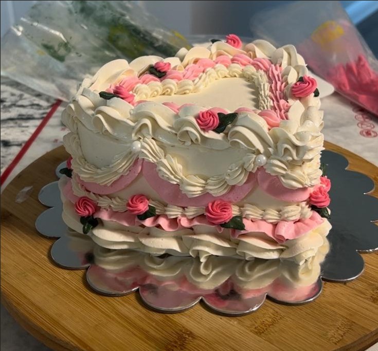 Pink Buttercream Layer Cake